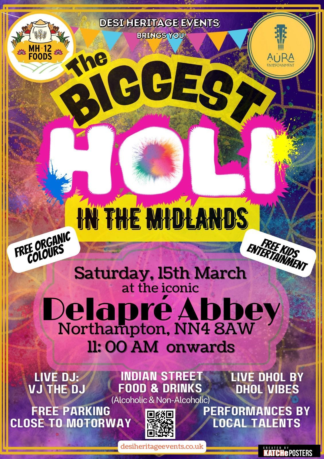 Biggest Holi in Midlands, festival of colours