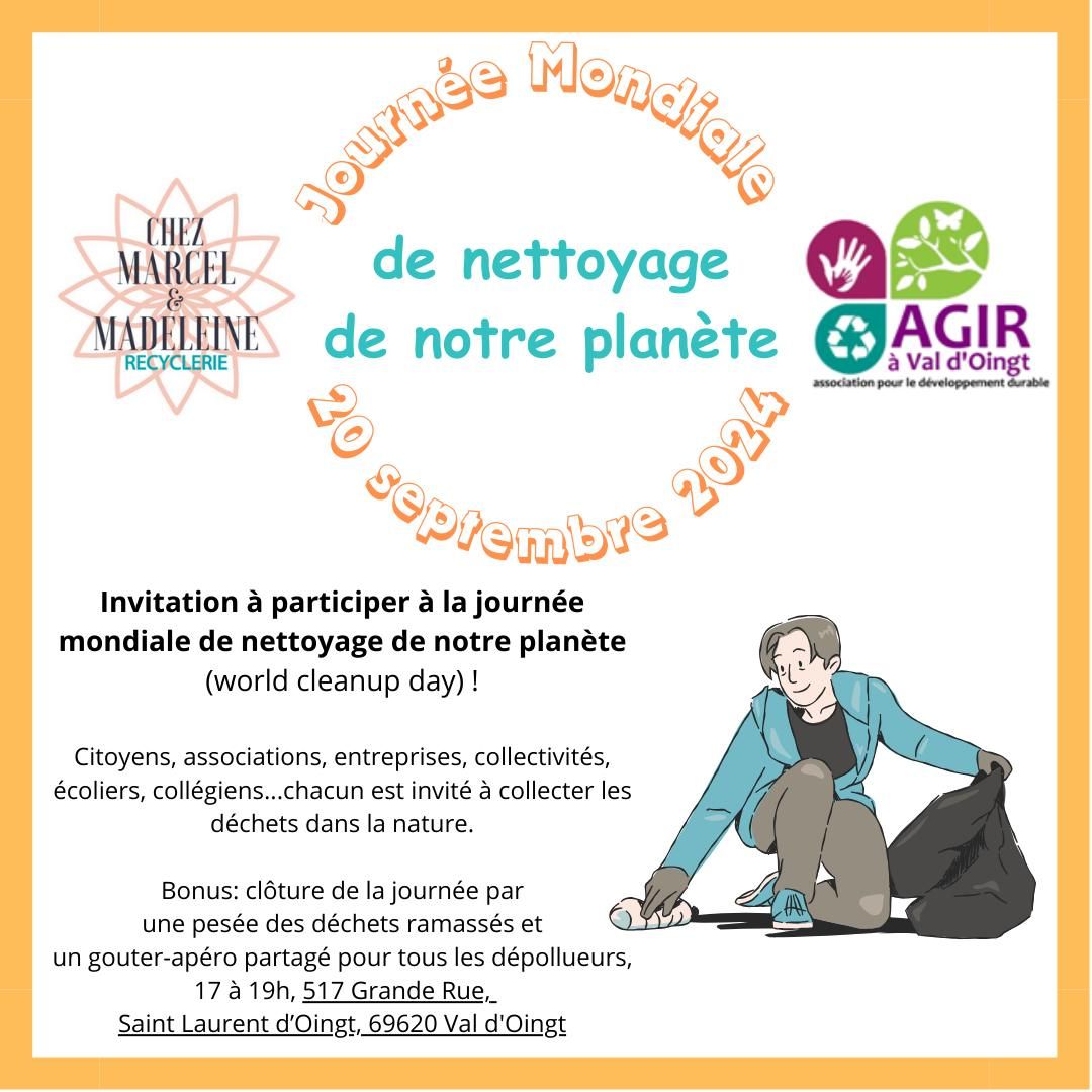 Journ\u00e9e mondiale de nettoyage de notre plan\u00e8te 