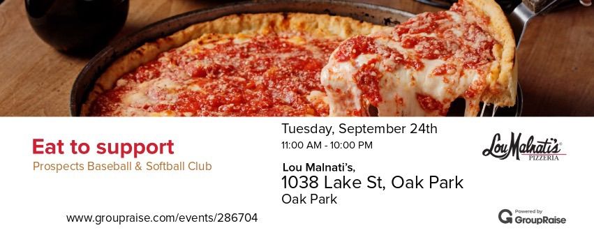 Prospects Baseball & Softball Club x Lou Malnati's Pizzeria GroupRaise Fundraiser