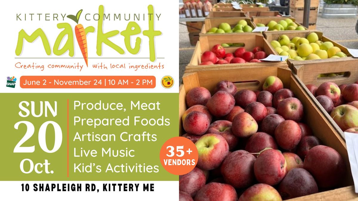 Kittery Community Market | Sunday, October 20th | 10-2 PM