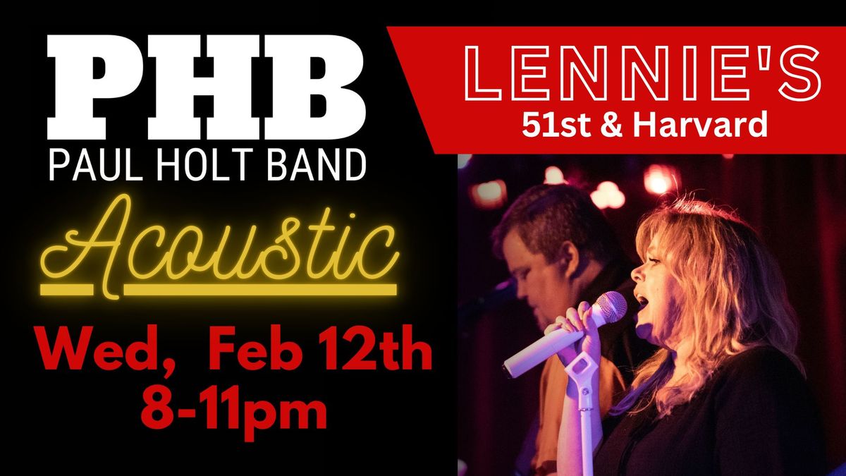 PHB Acoustic at LENNIES - Wednesday Feb 12th