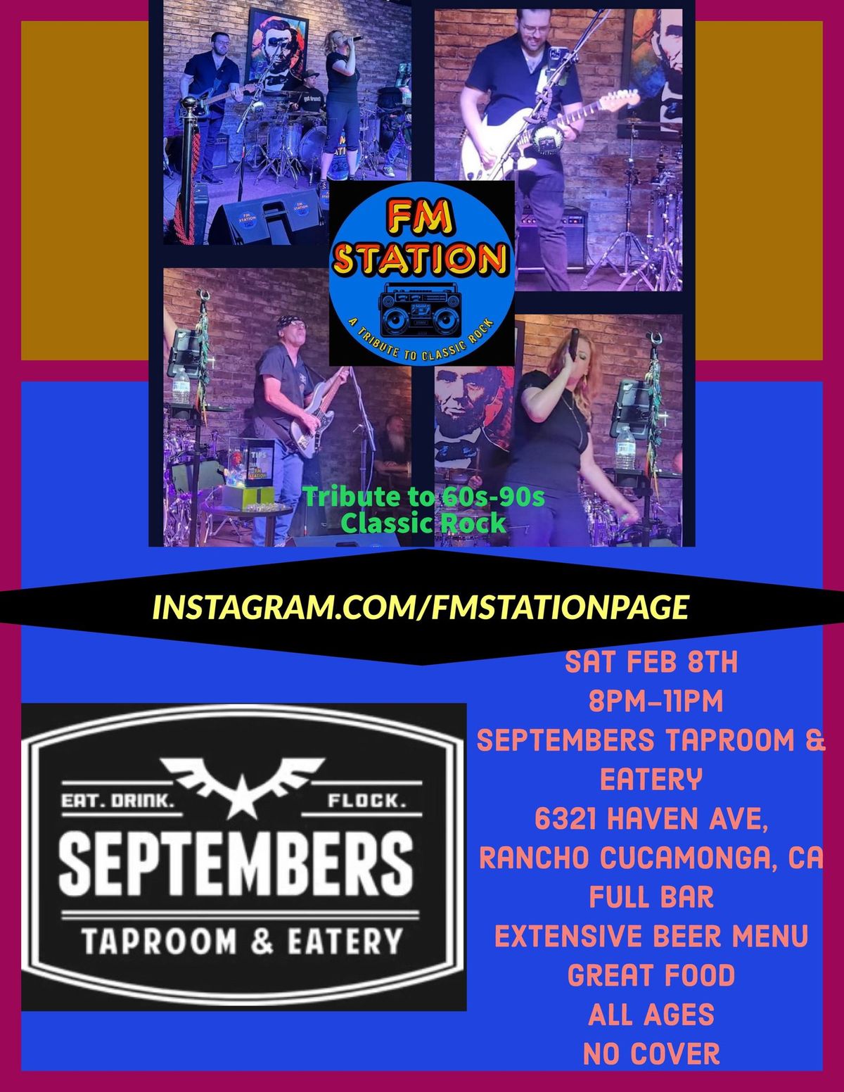 FM Station (A Tribute to 60s-90s Classic Rock) returns to Septembers Rancho Cucamonga 