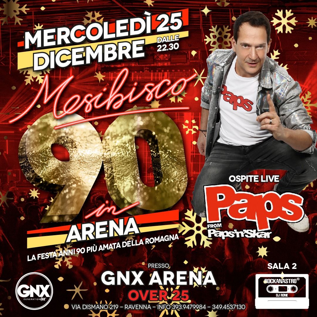 MESIBISCO 90 CHRISTMAS EDITION LIVE PAPS\u2019N SKAR + ROCKANASTRO PARTY