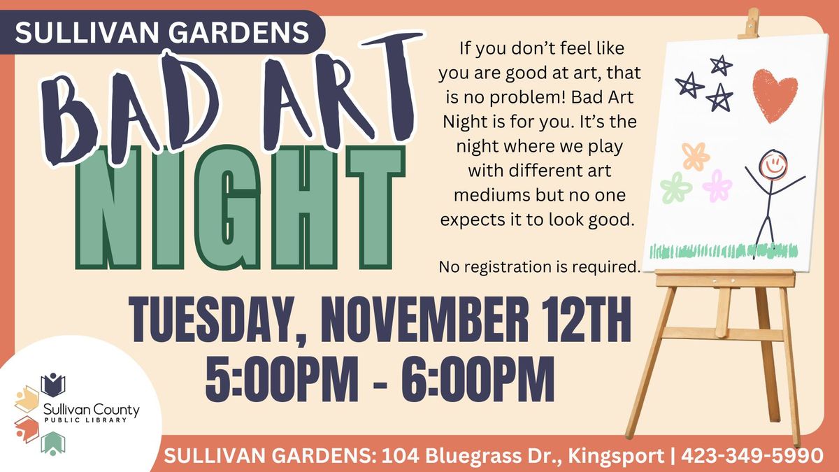 Bad Art Night at the Sullivan Gardens Branch