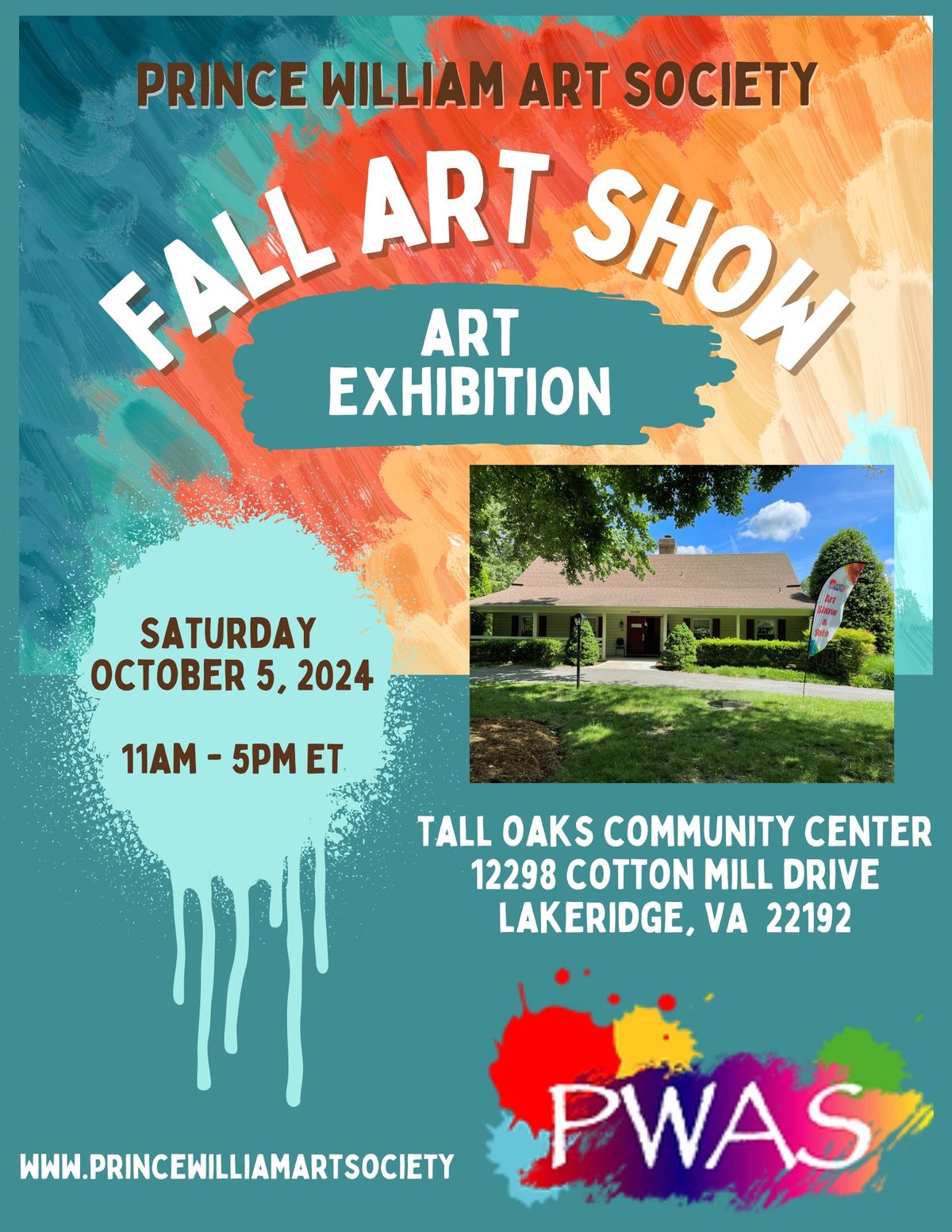 Prince William Art Society Fall Tall Oaks Community Center Art Show