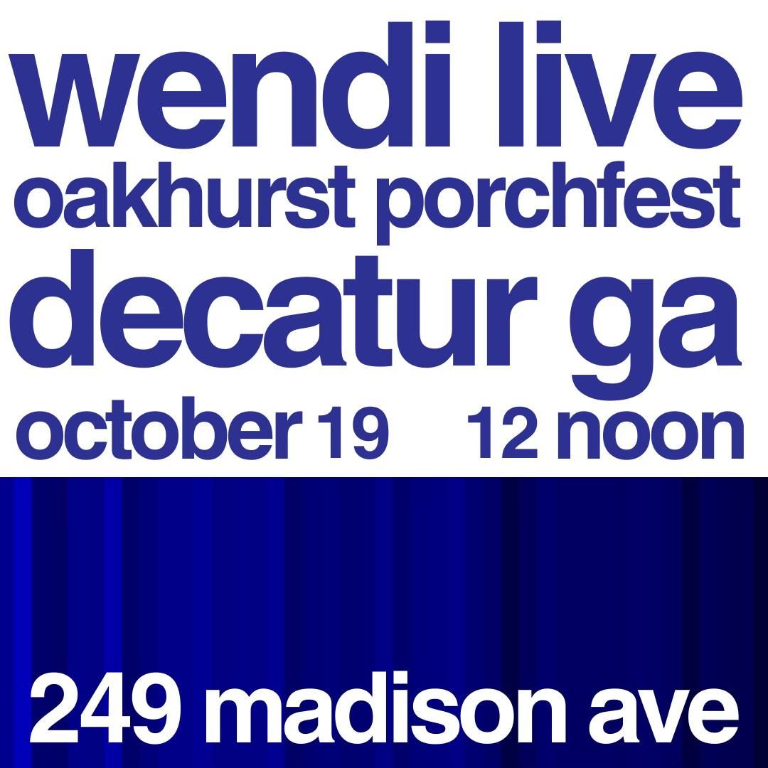 Wendi live at Porchfest