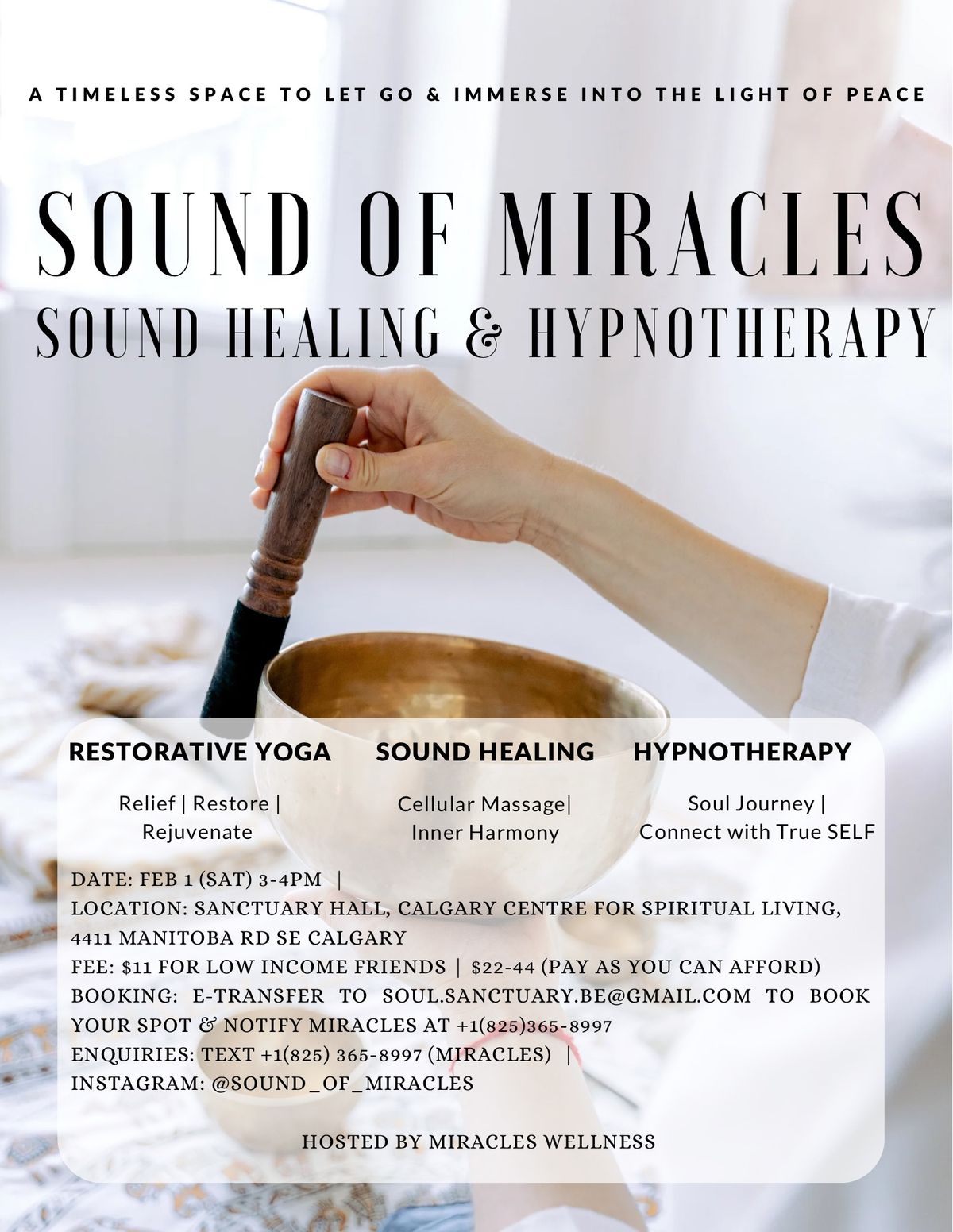 \u2728SOUND OF MIRACLES | Sound Healing & Hypnotherapy 