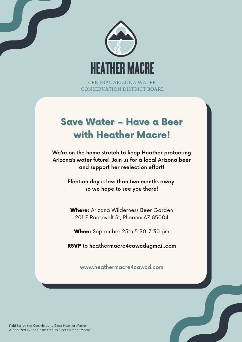 Save Water - Grab a Beer with Heather!