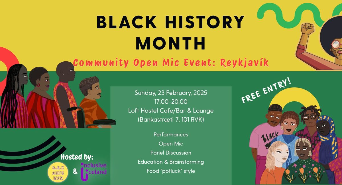 Black History Month Community Open Mic Event: Reykjav\u00edk