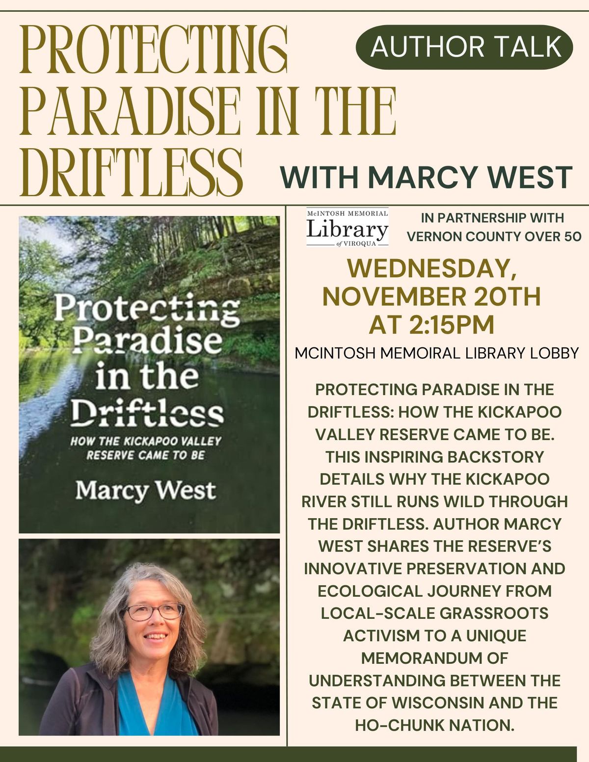 Protecting Paradise in the Driftless: Author Talk with Marcy West