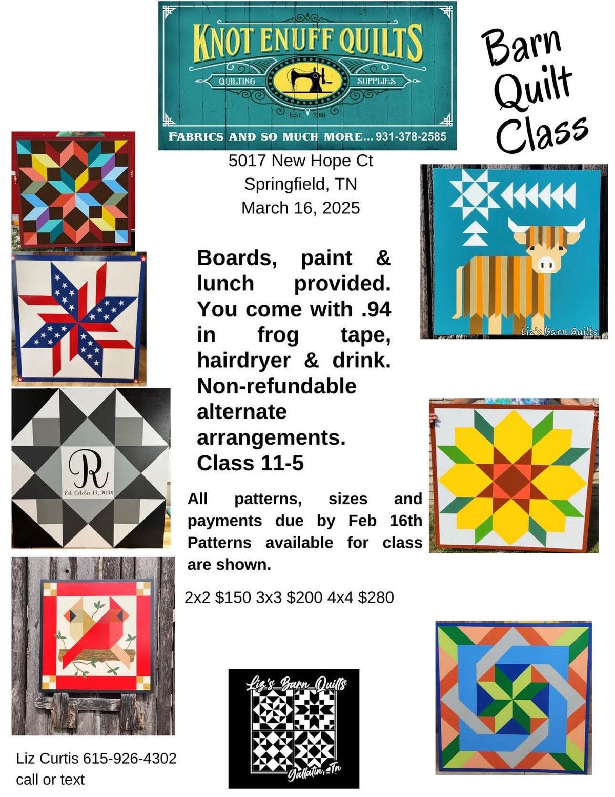 Paint a Barn Quilt - Class 