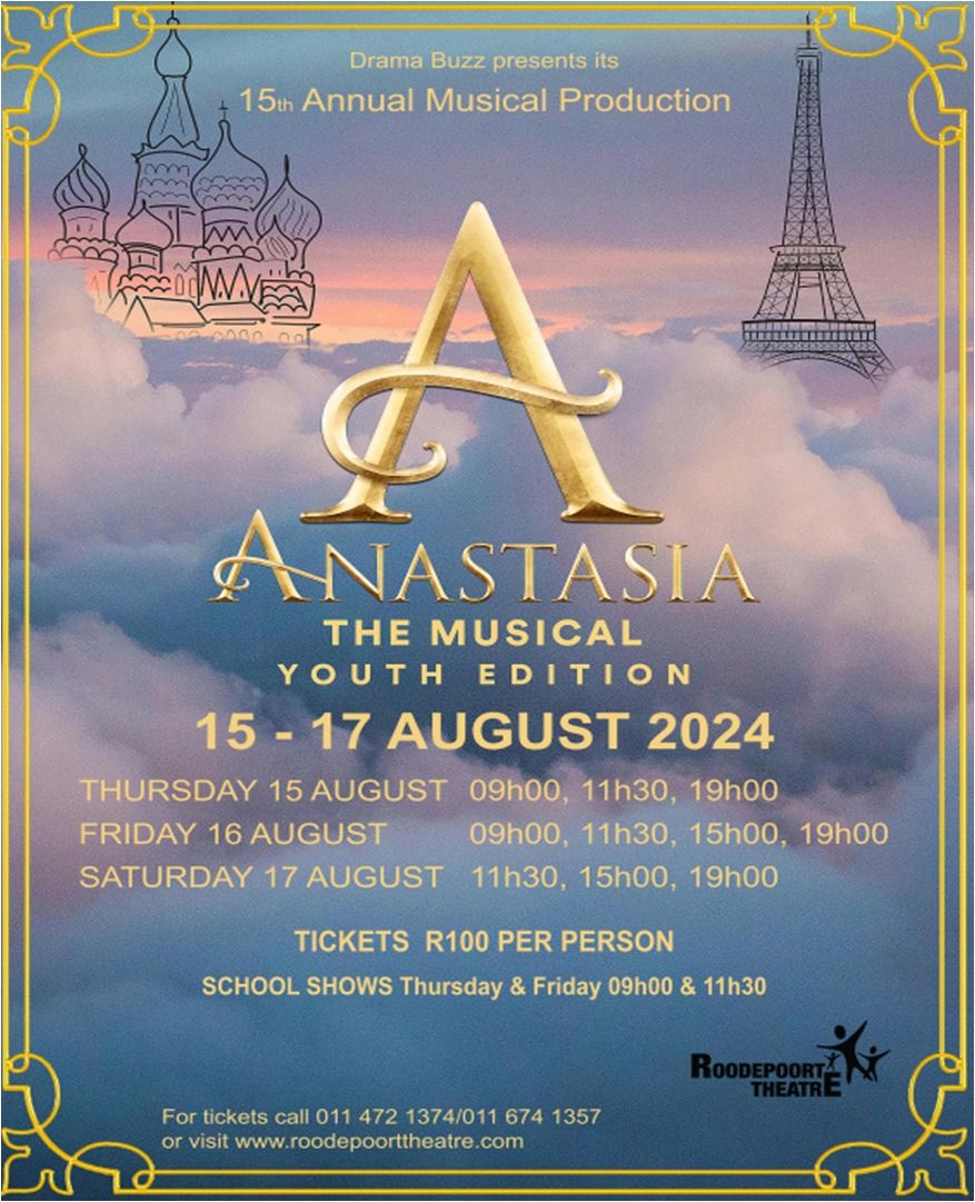 Anastasia The Musical Youth Edition 15-17 August 2024