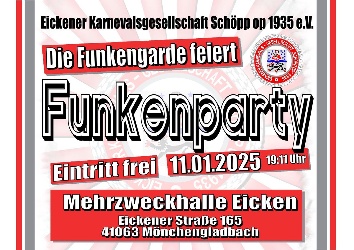 Funkenparty unserer Funkengarde