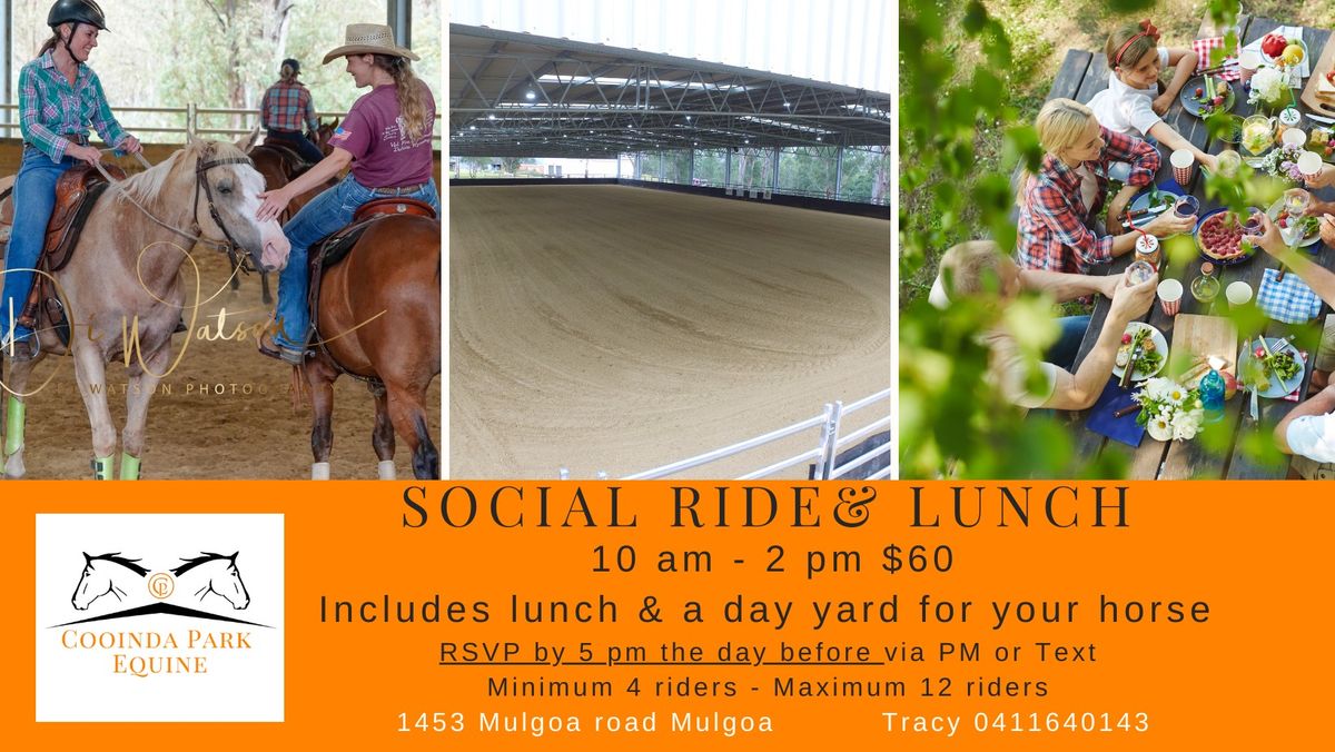  Social Ride with Lunch & Dessert