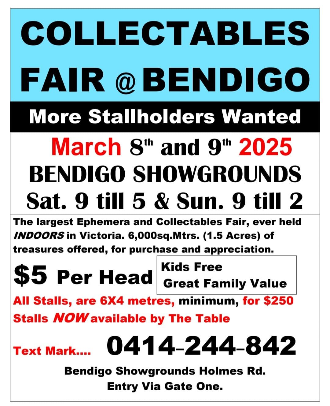 March Bendigo Collectables Fair