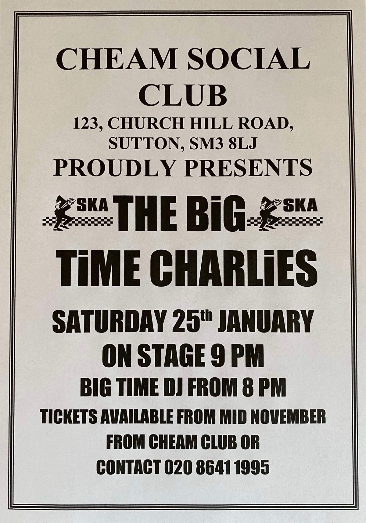 \u201cBIG TIME CHARLIES\u201d SKA BAND