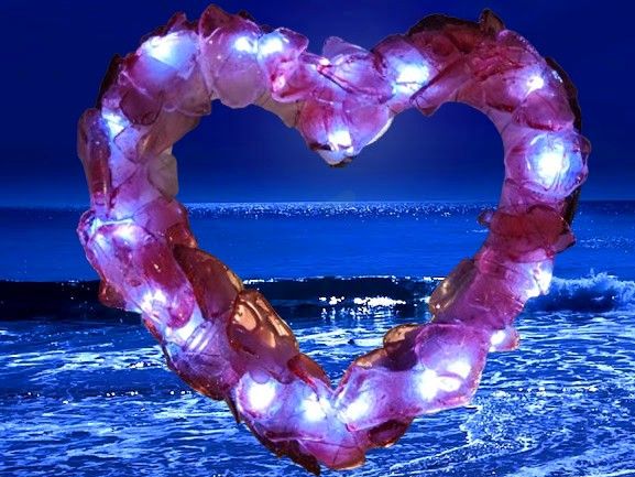 Lit Sea Glass Hearts at Willimantic Brewery in Willimantic CT Tues February 11th 6pm-8pm