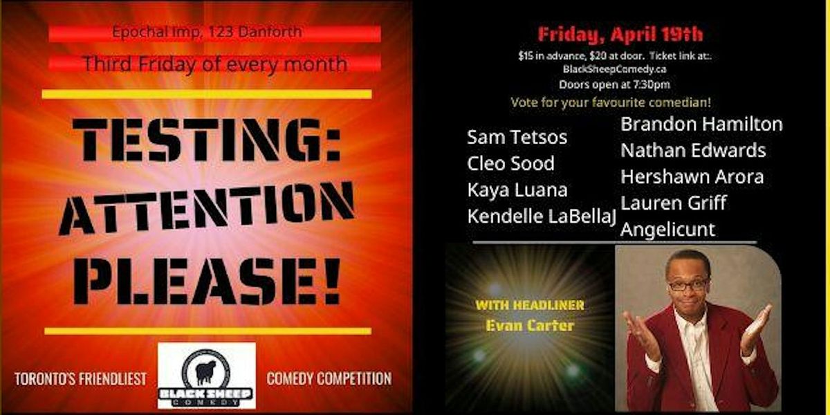 TESTING: ATTENTION PLEASE! Toronto's Friendliest Comedy Competition