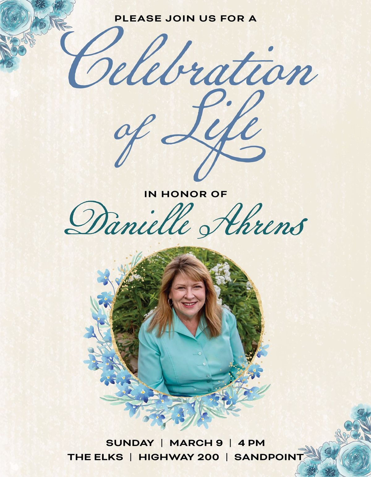 Danielle Ahrens Celebration of Life