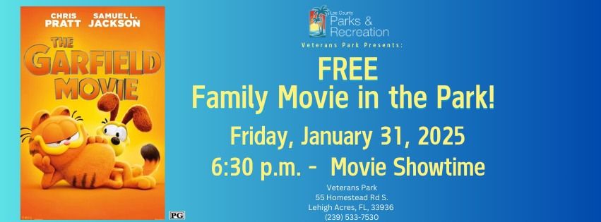 Family Movie in the Park - "The Garfield Movie" 