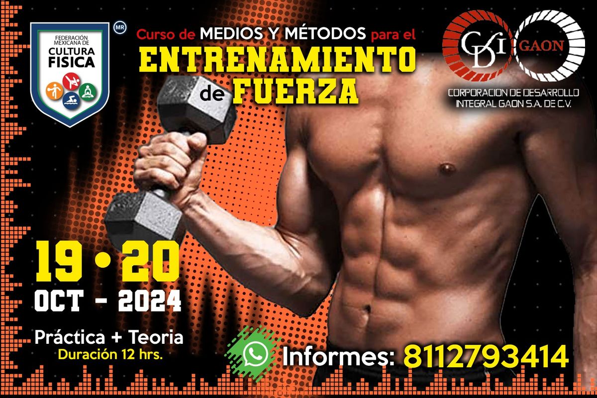 Curso Medios y Metodos Entrenamiento de Fuerza Monterrey