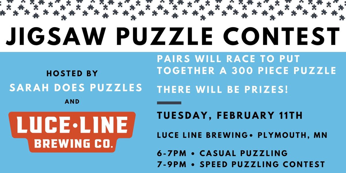 Pairs Jigsaw Puzzle Contest at Luce Line Brewing Co. with Sarah Does Puzzles