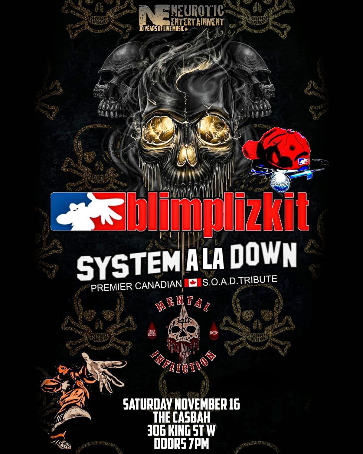 BLIMPLIZKIT (LIMP BIZKIT TRIBUTE) & SYSTEM A LA DOWN (SYSTEM OF A DOWN) & MENTAL INFLICTION 