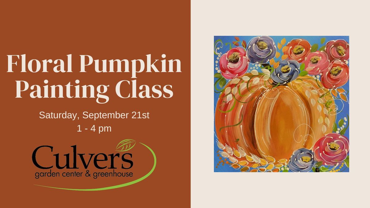 Floral Pumpkin Painting Class