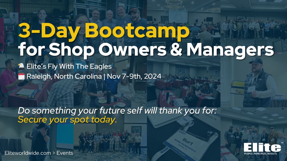 3-Day BOOTCAMP for Shop Owners & Managers