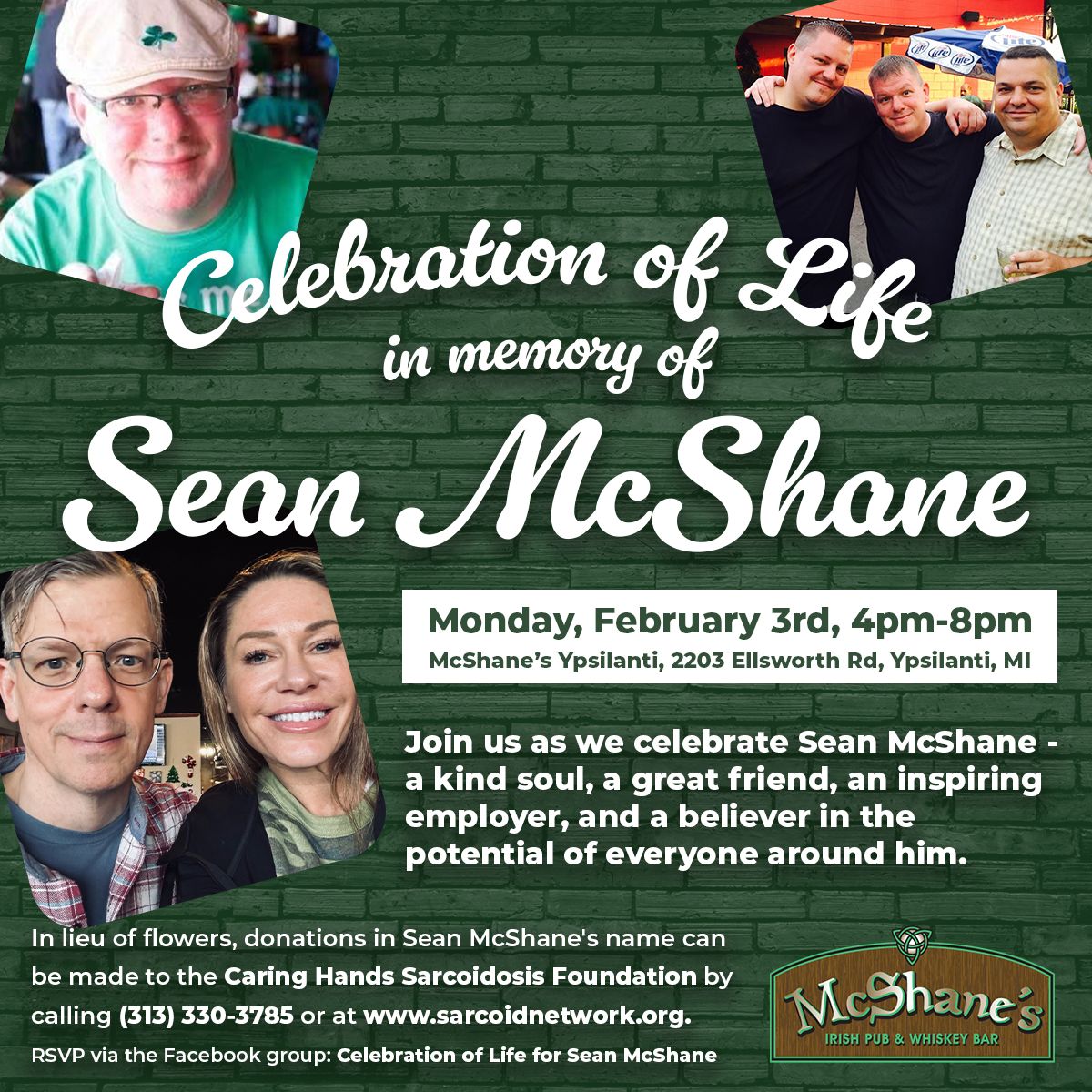 Celebration of Life for Sean McShane