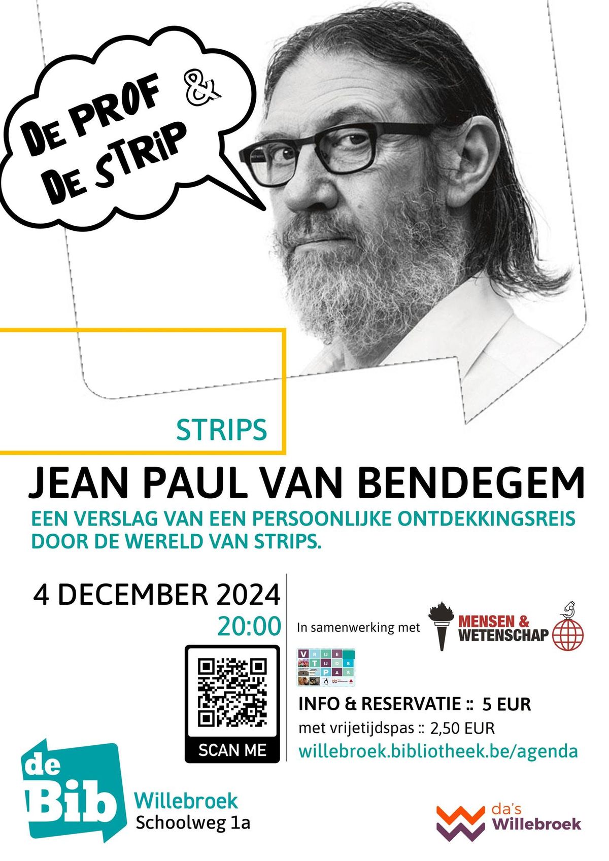 Lezing :: Jean Paul Van Bendegem - "De prof & de strip" (i.s.m. Mensen & Wetenschap)