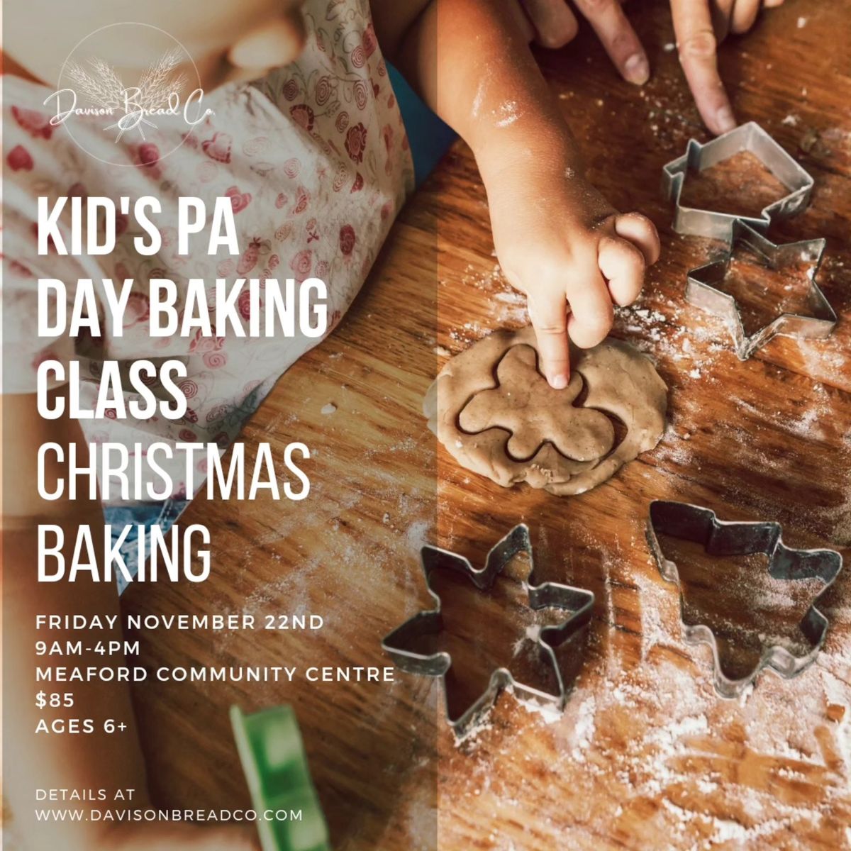 November Kid's PA Day Baking Class