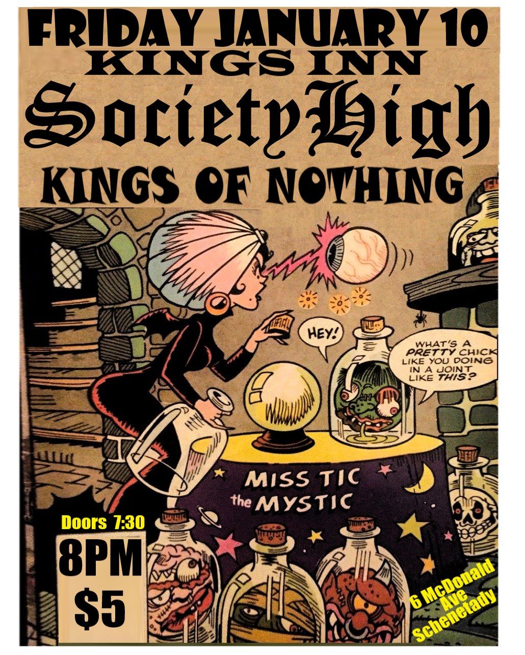 Society High W\/ Kings of Nothing @ Kings Inn- Schenectady FRI JAN 10 