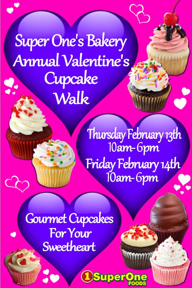 \ud83e\uddc1 Super One's Annual Valentine's Day Cupcake Walk 