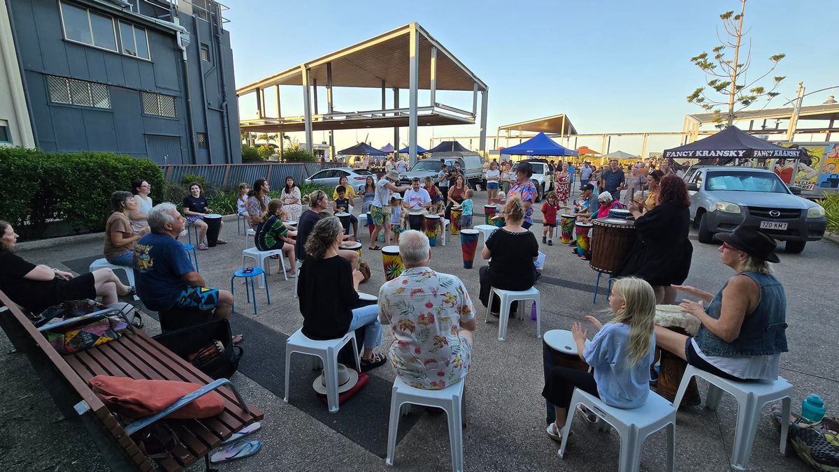 Community Rhythm Circle Mackay Riverside Markets 