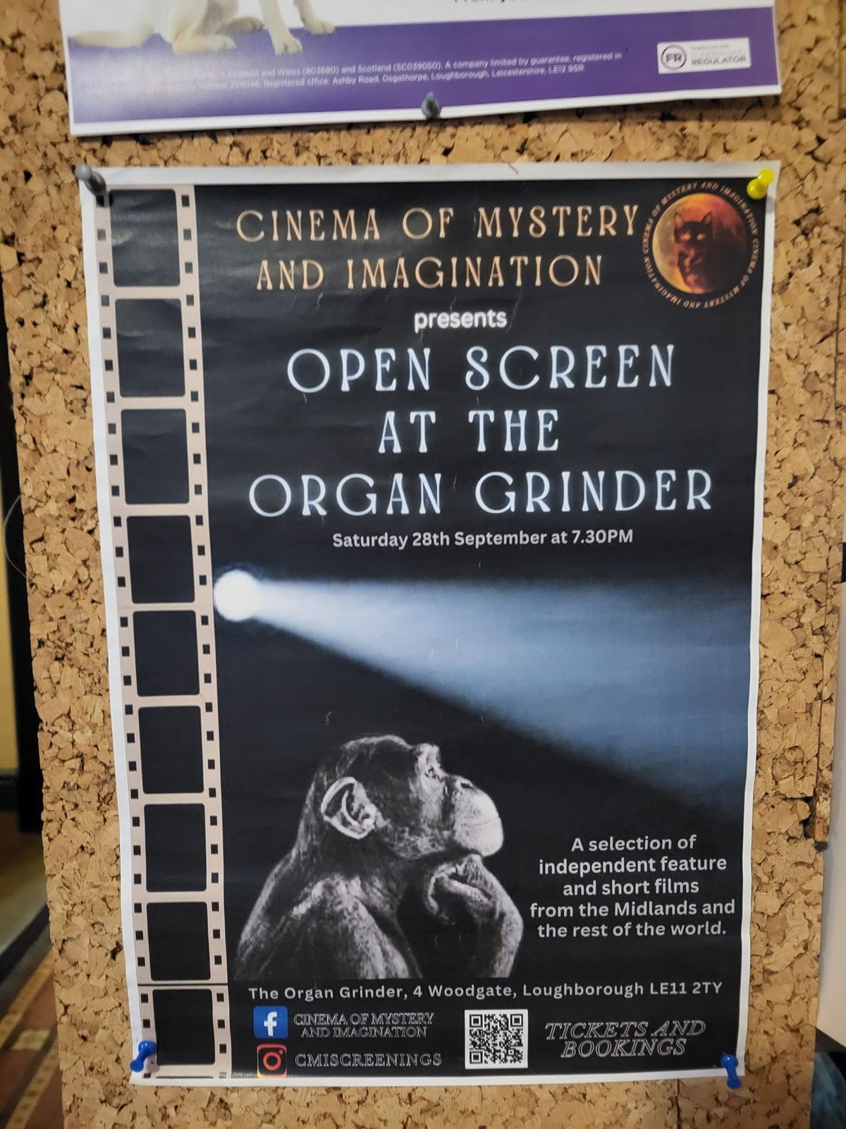 Open Screen at The Organ Grinder Loughborough 