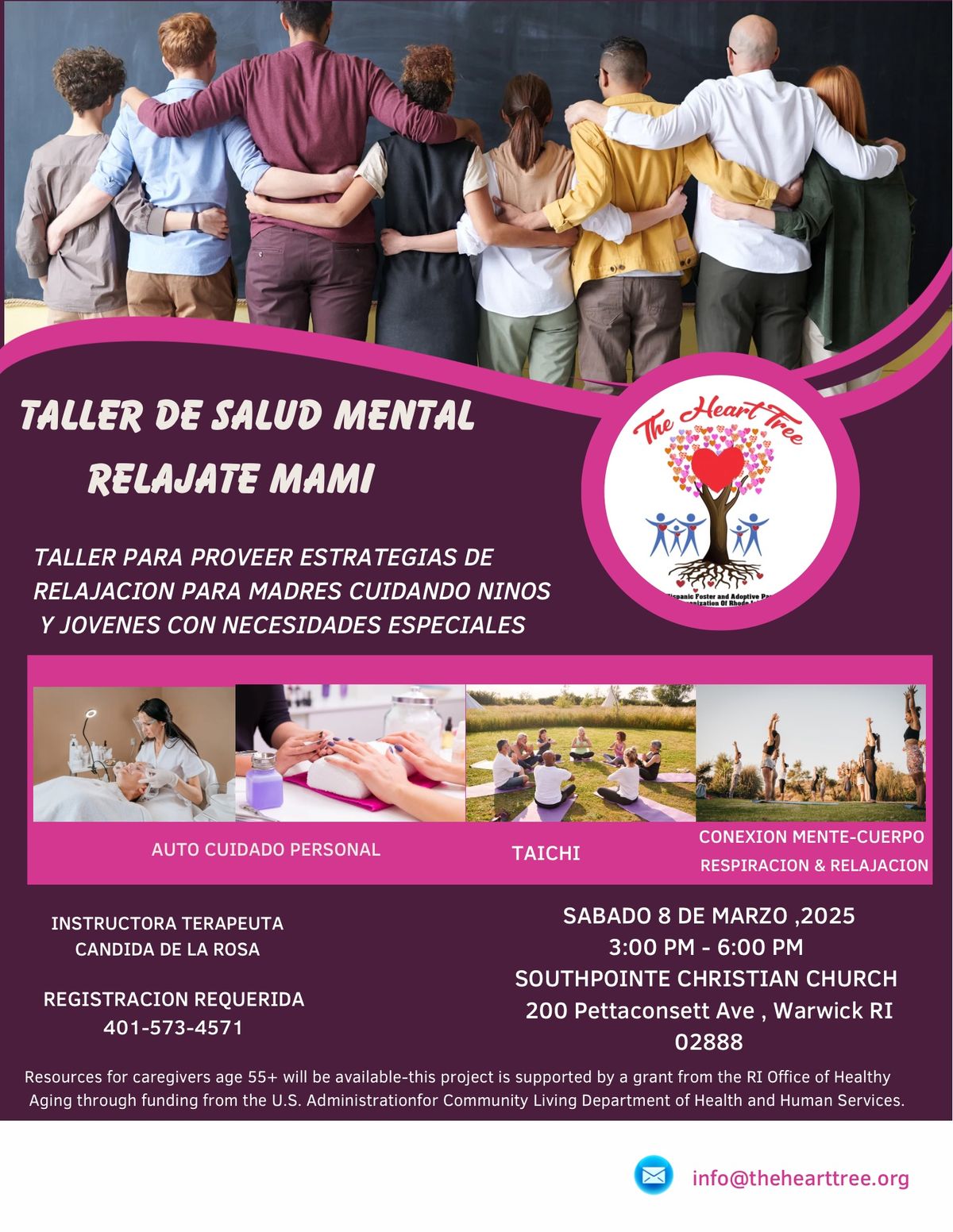 TALLER DE SALUD MENTAL RELAJATE MAMI 