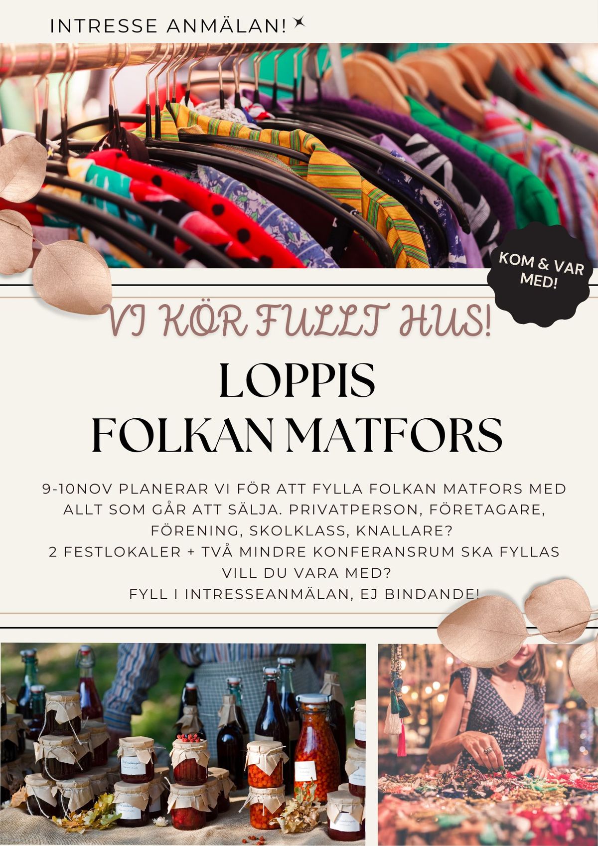 LOPPIS, FULLT HUS! FOLKAN MATFORS