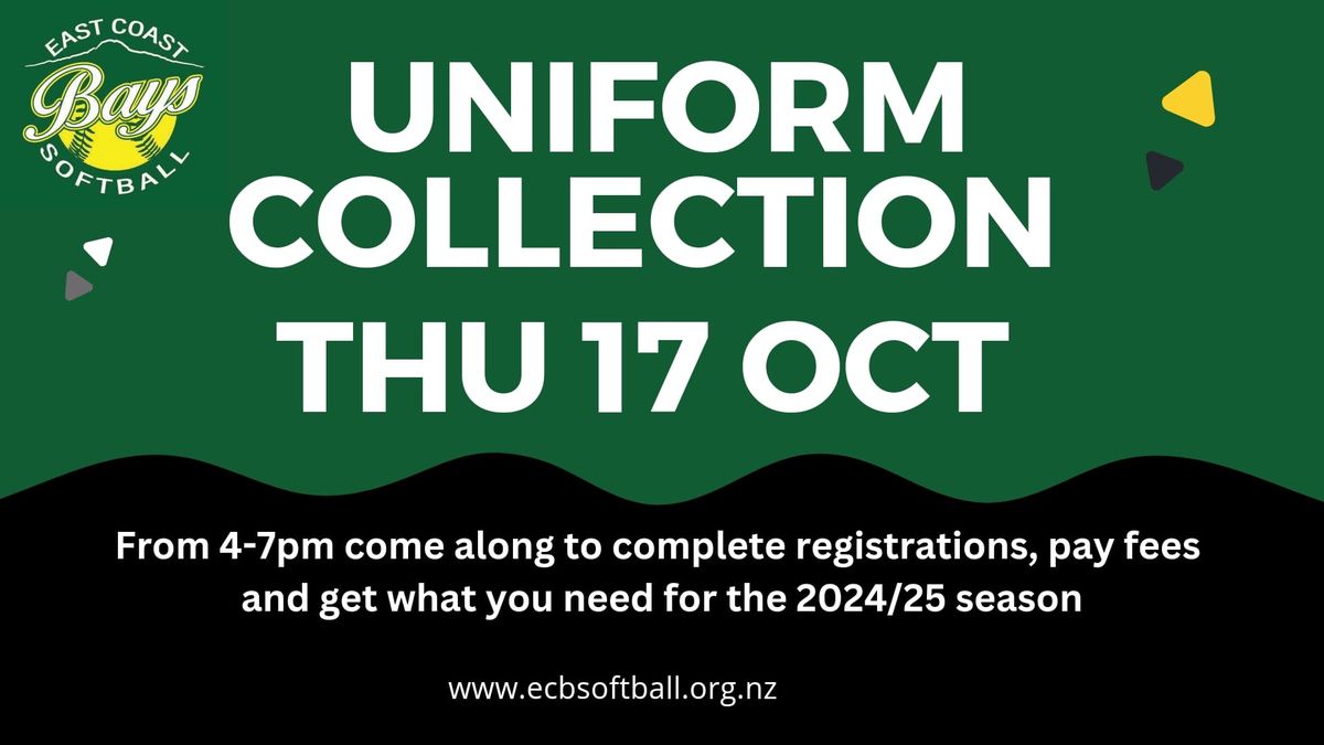 ECB Softball Uniform Collection and Registration Day