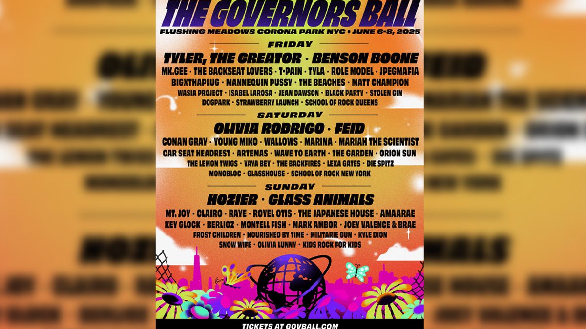 Governors Ball Music Festival (2 Day Pass) with Olivia Rodrigo, Feid, Hozier, Glass Animals, and more! (Saturday & Sunday)