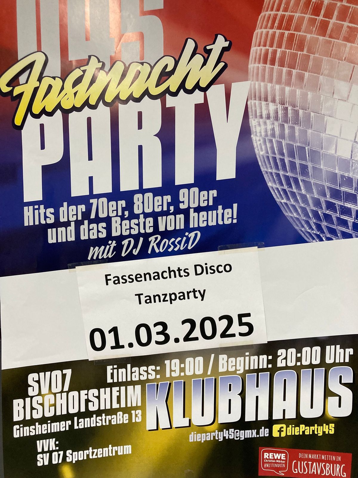 \u00dc45 Fassnachts TanzParty