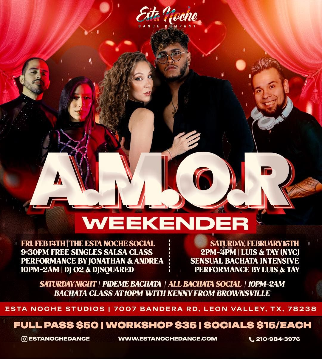 A.M.O.R Weekender | Saturday Sensual Bachata 2 Hour Intensive with Luis & Tay