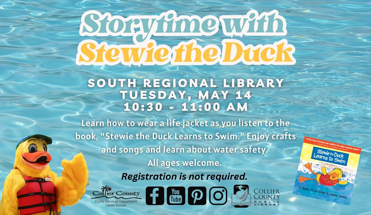 Storytime with Stewie the Duck at South Regional Library
