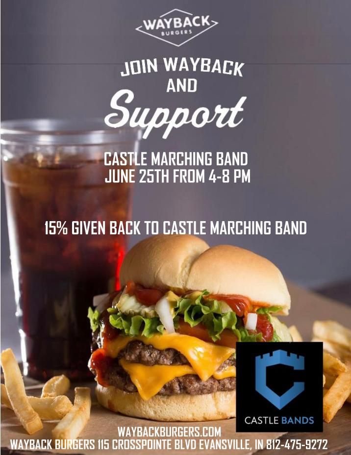 Castle Marching Band Tues. June 25th 4-8p Fundraiser