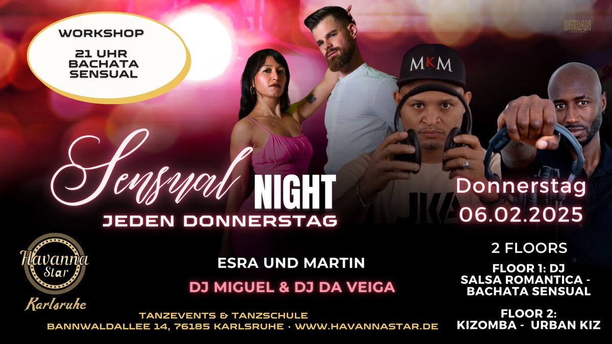 "Sensual Night\u201d Latinparty mit Bachata Sensual Workshop \u2b50\ufe0fMit Kizombaraum\u2b50\ufe0f