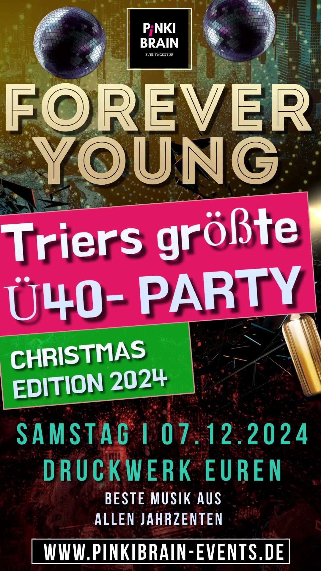 FOREVER YOUNG Trier's gr\u00f6\u00dfte \u00dc40-Party I Christmas-EditionI 07.12.2024