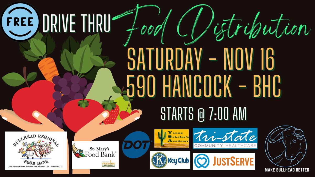 FREE Drive-Thru Food Distribution - Nov 16