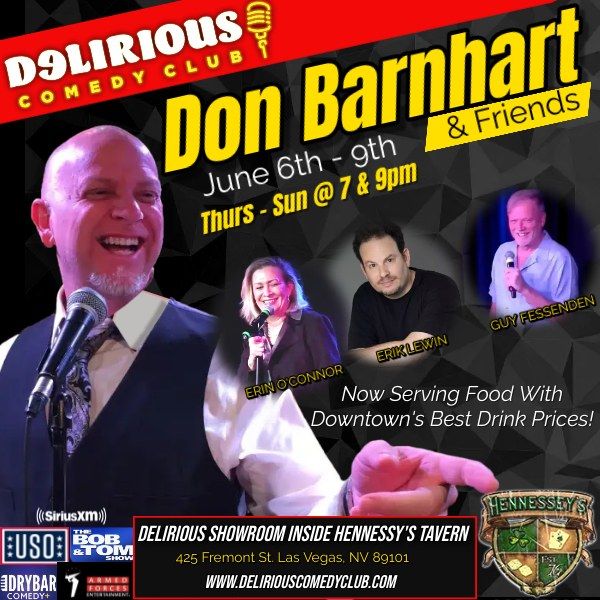 Delirious Comedy Club Presents Don Barnhart, Erin O'Connor, Erik Lewin & Guy Fessenden