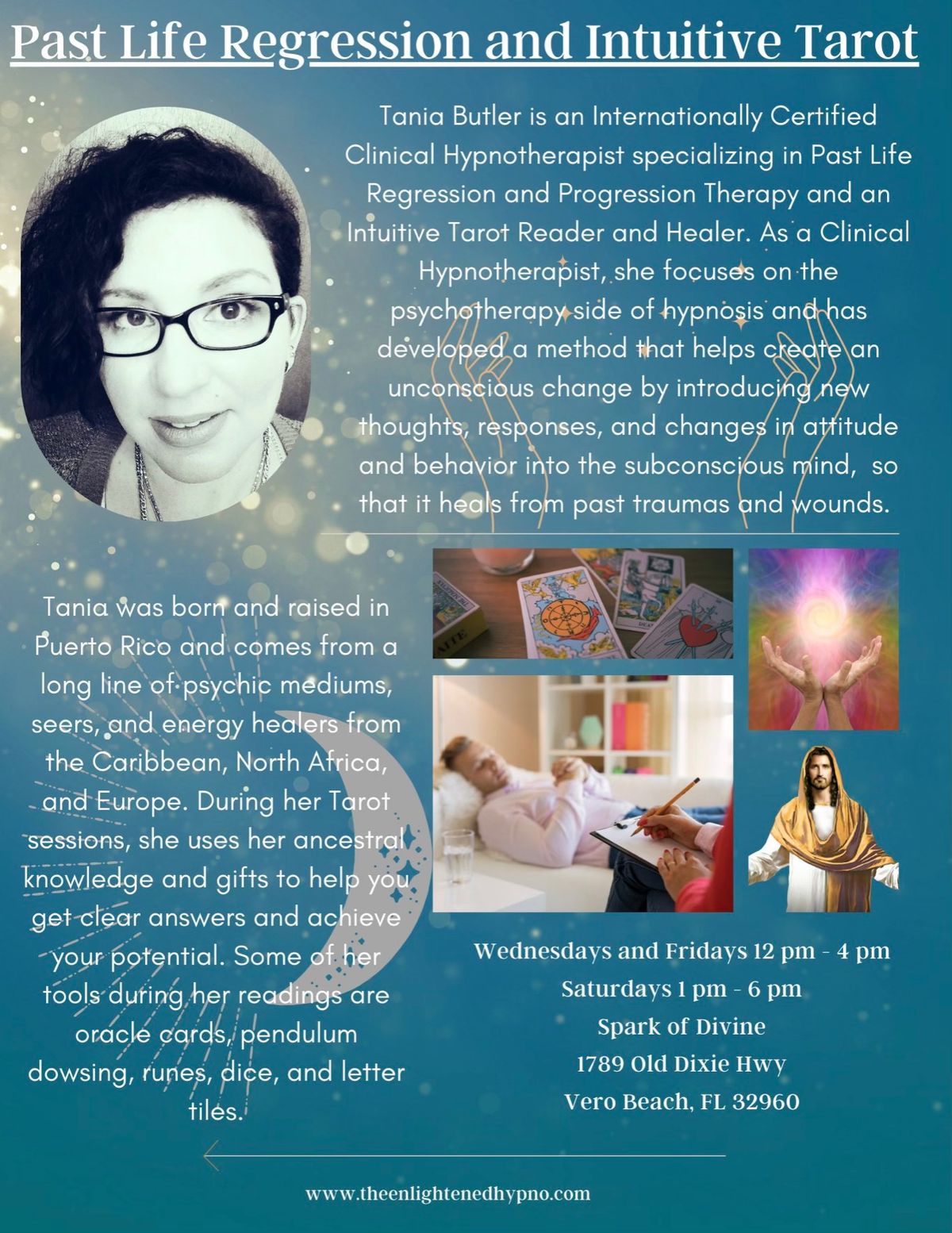 Past Life Regression private sessions or Tarot Readings w\/ Tania