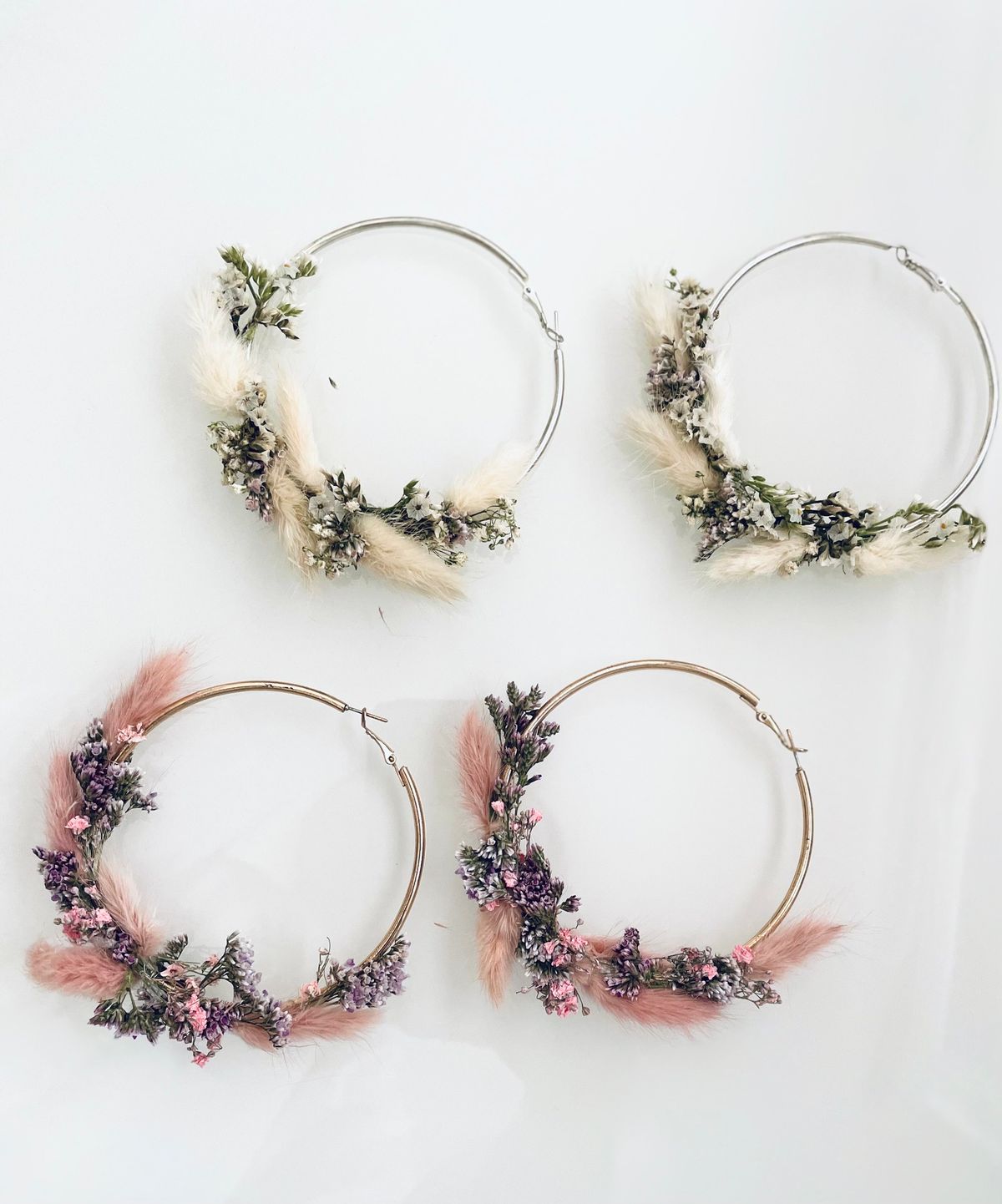Atelier Floral : Earrings with dried flowers 
